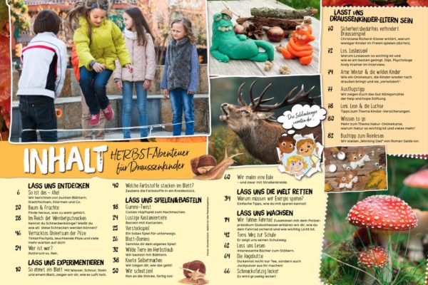MeinAbenteuer-Das Magazin für Draussenkinder_Ausgabe2_22 - Inhaltsverzeichnis Herbstabenteuer
