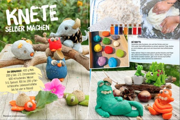 MeinAbenteuer-Das Magazin für Draussenkinder_Ausgabe2_22 - Knete Selber machen - Knete für Kinder selbstgemacht