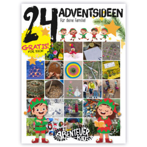 Das Buch 24 Adventsideen, für dich und deine Familie, von Anne Peter und Jana Wischnewski-Kolbe. Buch Gratis mit vielen kostenfreien Abenteuern und Erlebnissen für Kinder und Eltern.