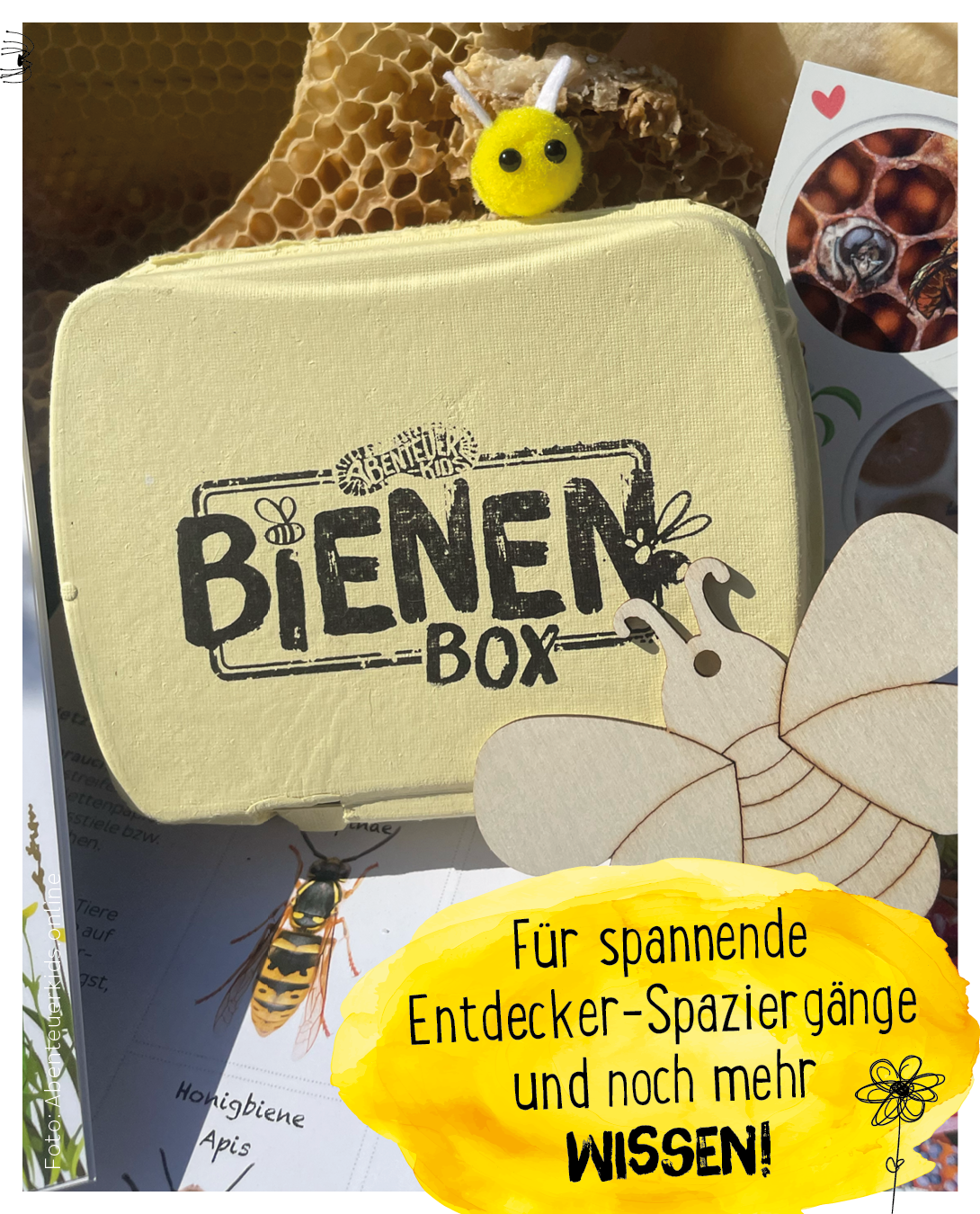 Eierkarton für das Bienen Bingo vom Wachtelland