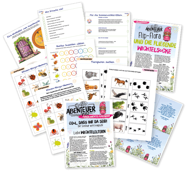 Inhalt Sommer-Wichtel-Kalender von den Abenteuer-Kids.